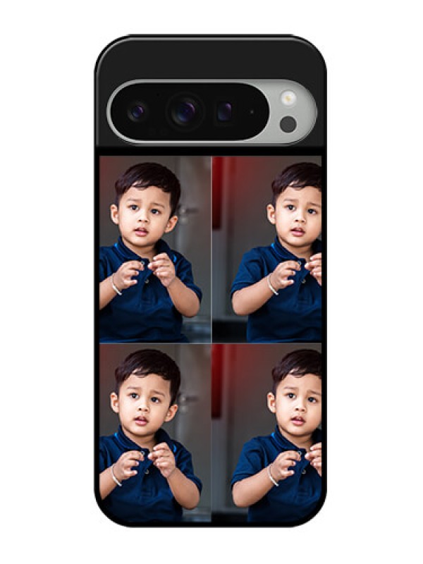 Custom Google Pixel 9 Pro Xl Custom Glass Phone Case - 4 Image Holder Design