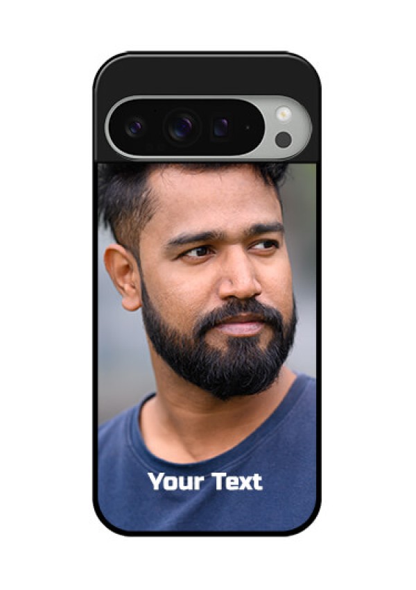 Google Pixel 9 Pro Xl Custom Glass Phone Case - Photo With Text Design
