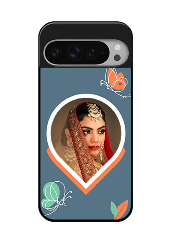 Google Pixel 9 Pro Xl Custom Glass Phone Case - Droplet Butterflies Design
