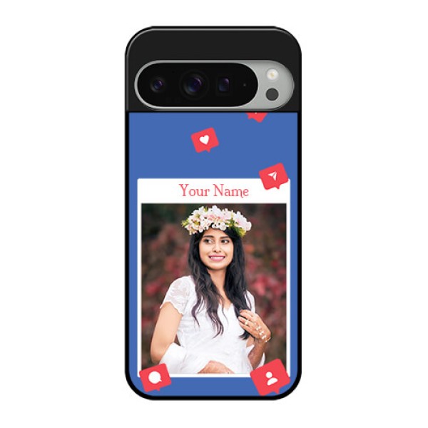 Google Pixel 9 Pro Xl Custom Glass Phone Case - Like Share And Comment Design