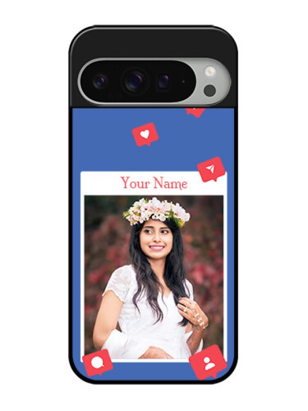 Custom Google Pixel 9 Pro Xl Custom Glass Phone Case - Like Share And Comment Design