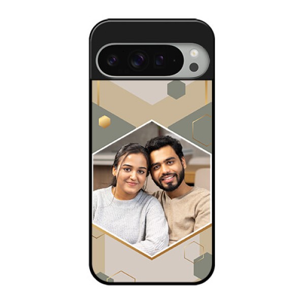 Google Pixel 9 Pro Xl Custom Glass Phone Case - Stylish Hexagon Pattern Design