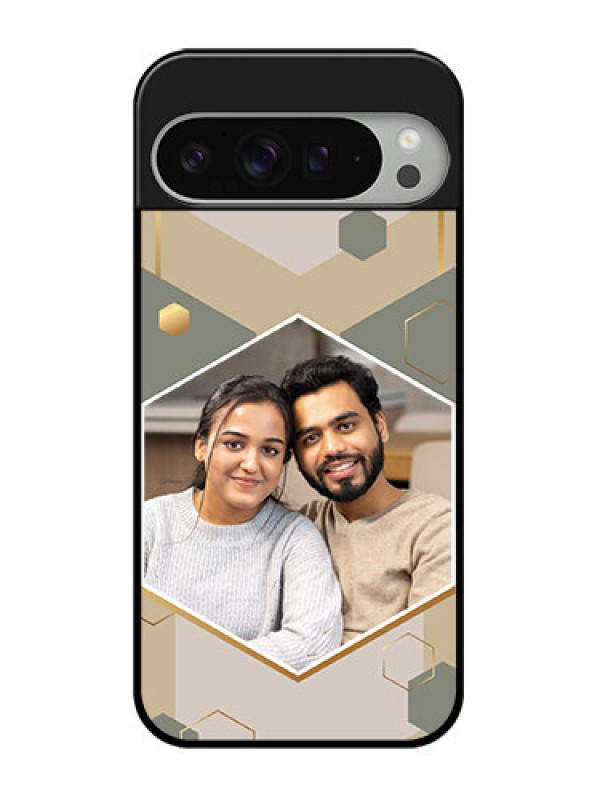 Custom Google Pixel 9 Pro Xl Custom Glass Phone Case - Stylish Hexagon Pattern Design