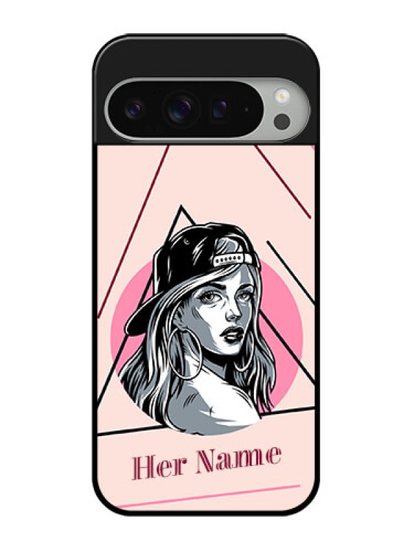 Custom Google Pixel 9 Pro Xl Custom Glass Phone Case - Rockstar Girl Design