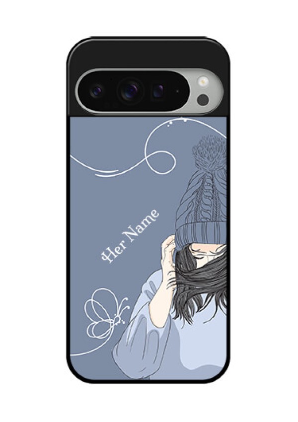 Google Pixel 9 Pro Xl Custom Glass Phone Case - Girl In Winter Outfit Design