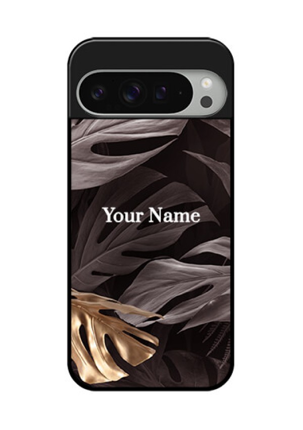 Google Pixel 9 Pro Xl Custom Glass Phone Case - Wild Leaves Digital Paint Design