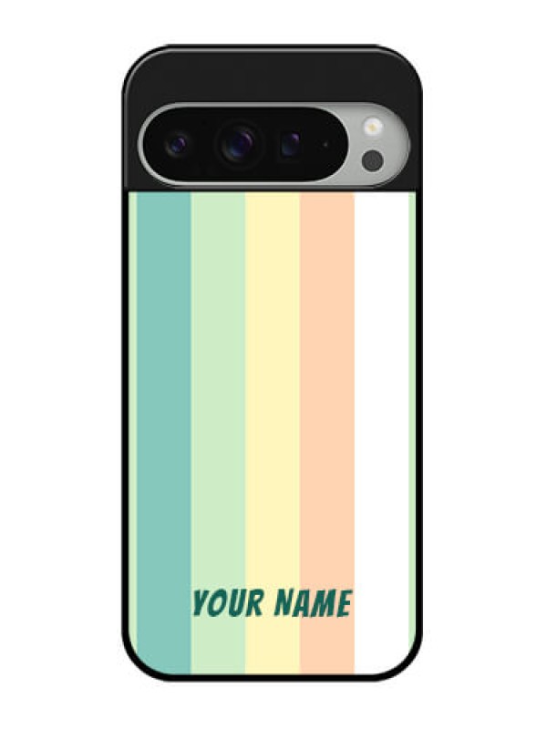 Custom Google Pixel 9 Pro Xl Custom Glass Phone Case - Multi - Colour Stripes Design