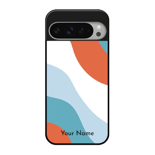 Google Pixel 9 Pro Xl Custom Glass Phone Case - Coloured Waves Design
