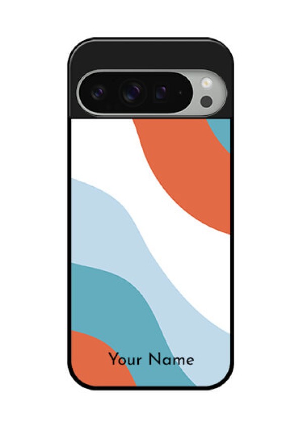 Google Pixel 9 Pro Xl Custom Glass Phone Case - Coloured Waves Design