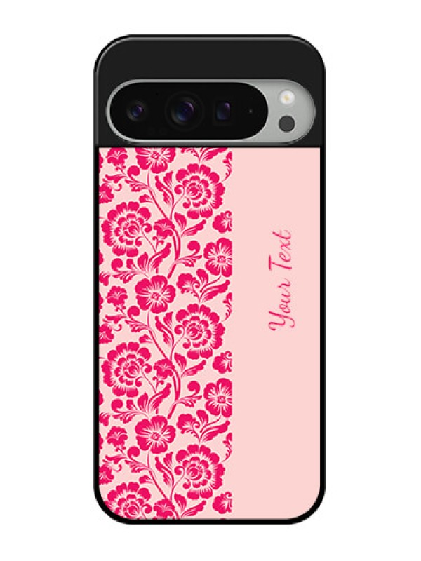 Custom Google Pixel 9 Pro Xl Custom Glass Phone Case - Attractive Floral Pattern Design