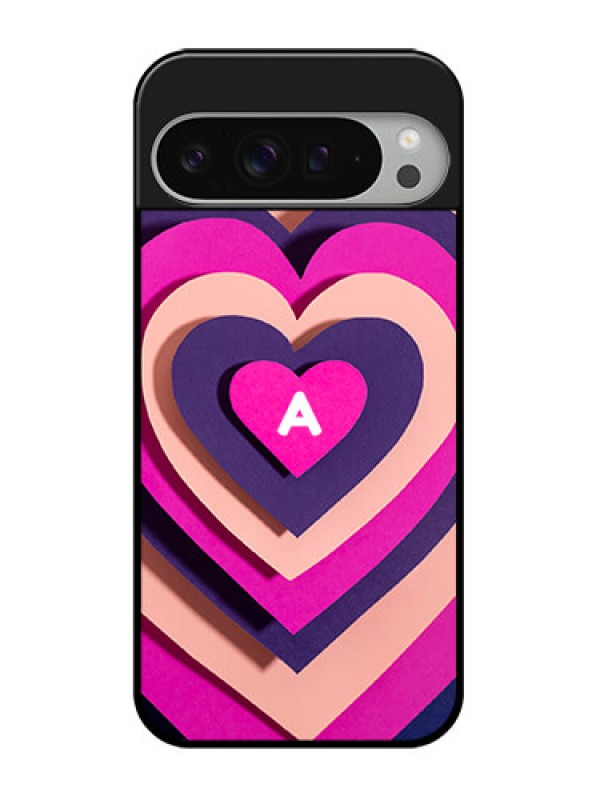 Custom Google Pixel 9 Pro Xl Custom Glass Phone Case - Cute Heart Pattern Design