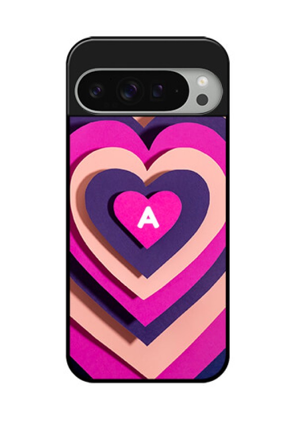 Google Pixel 9 Pro Xl Custom Glass Phone Case - Cute Heart Pattern Design