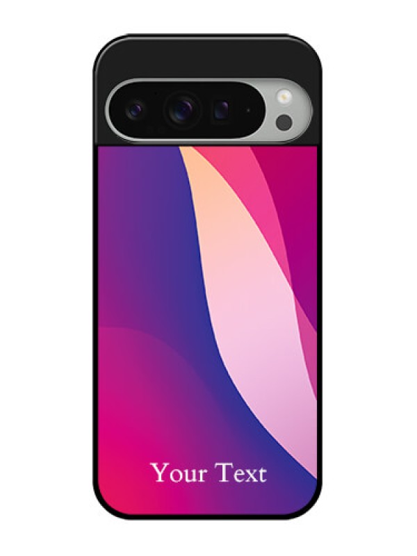 Custom Google Pixel 9 Pro Xl Custom Glass Phone Case - Digital Abstract Overlap Design