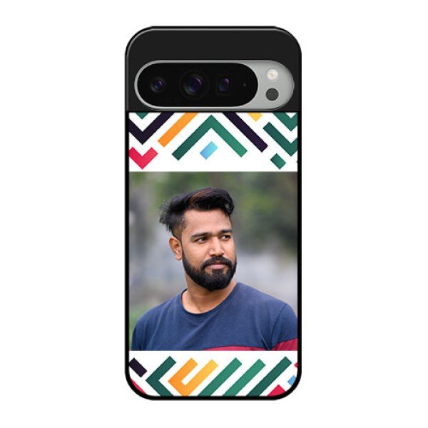 Google Pixel 9 Pro Xl Custom Glass Phone Case - Colorful Maze Pattern Design