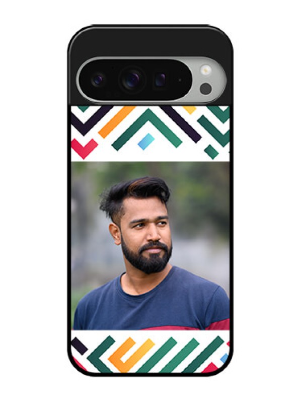 Custom Google Pixel 9 Pro Xl Custom Glass Phone Case - Colorful Maze Pattern Design