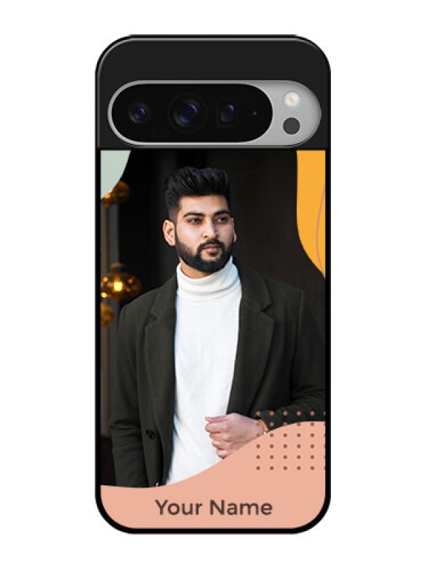 Custom Google Pixel 9 Pro Xl Custom Glass Phone Case - Tri - Coloured Overlay Design