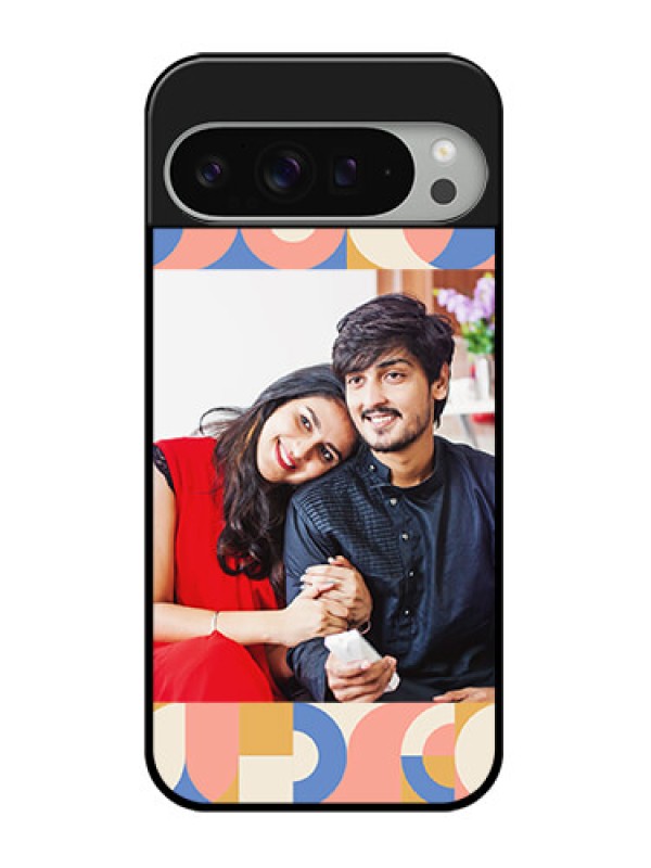 Custom Google Pixel 9 Pro Xl Custom Glass Phone Case - Semi - Circle Maze Pattern Design