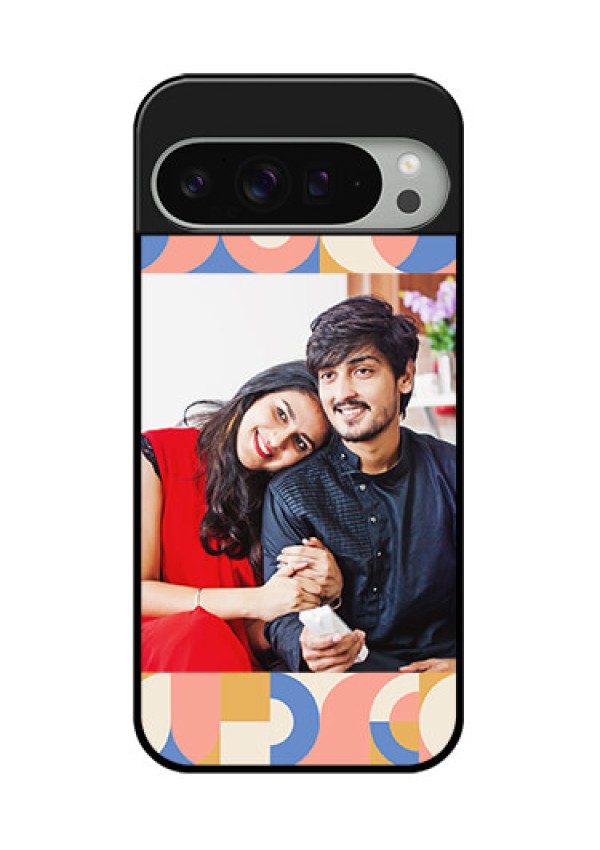Google Pixel 9 Pro Xl Custom Glass Phone Case - Semi - Circle Maze Pattern Design