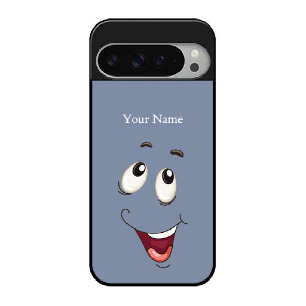 Google Pixel 9 Pro Xl Custom Glass Phone Case - Laughing Cartoon Face Design