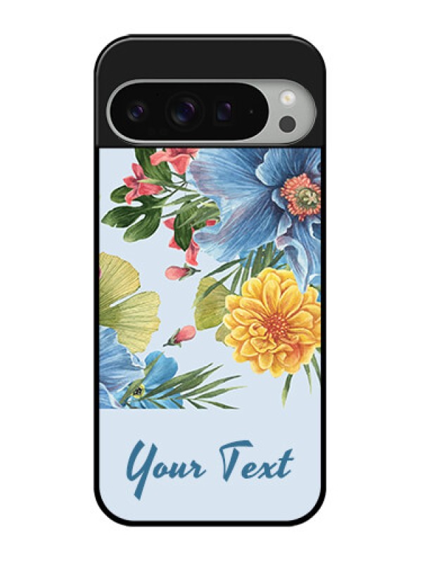 Custom Google Pixel 9 Pro Xl Custom Glass Phone Case - Stunning Watercolored Flowers Painting Design