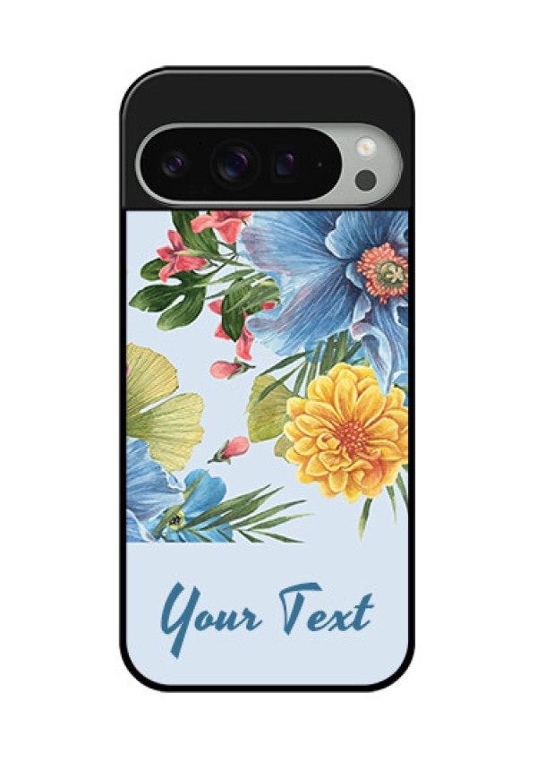 Google Pixel 9 Pro Xl Custom Glass Phone Case - Stunning Watercolored Flowers Painting Design