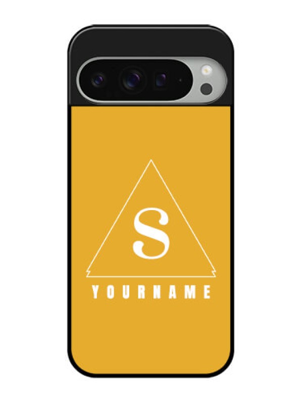 Custom Google Pixel 9 Pro Xl Custom Glass Phone Case - Simple Triangle Design