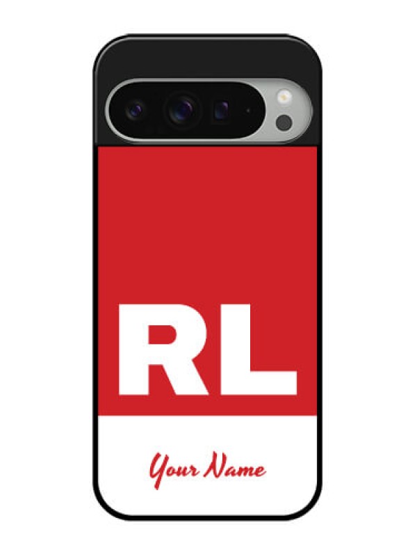 Custom Google Pixel 9 Pro Xl Custom Glass Phone Case - Dual Tone Custom Text Design