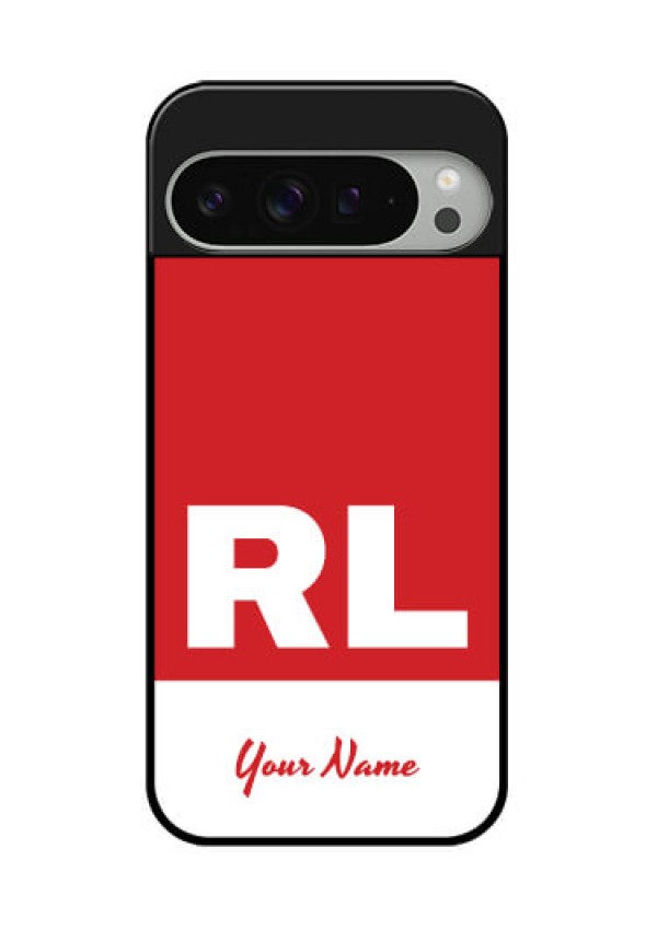 Google Pixel 9 Pro Xl Custom Glass Phone Case - Dual Tone Custom Text Design