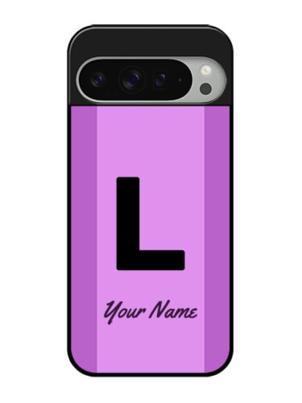 Custom Google Pixel 9 Pro Xl Custom Glass Phone Case - Tricolor Custom Text Design