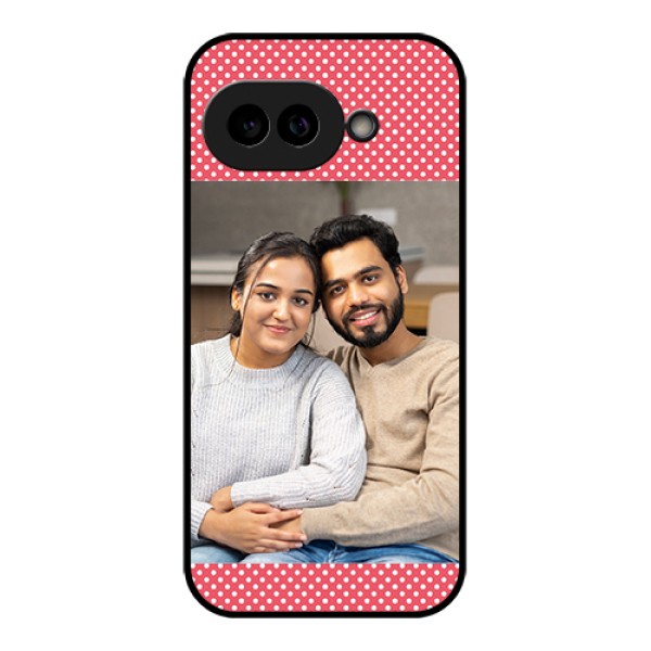 Pixel 9A 5G Custom Glass Phone Case - White Dotted Design