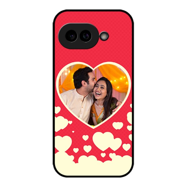 Pixel 9A 5G Custom Glass Phone Case - Love Symbols Phone Cover Design