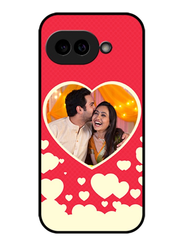 Custom Pixel 9A 5G Custom Glass Phone Case - Love Symbols Phone Cover Design