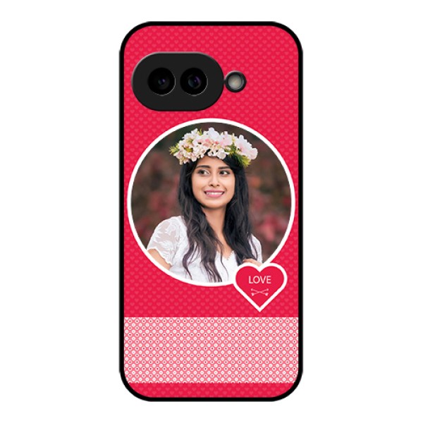 Pixel 9A 5G Custom Glass Phone Case - Pink Color Pattern Design