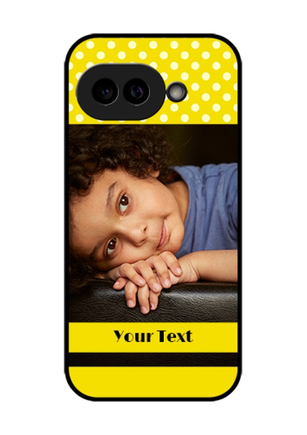 Pixel 9A 5G Custom Glass Phone Case - Bright Yellow Case Design