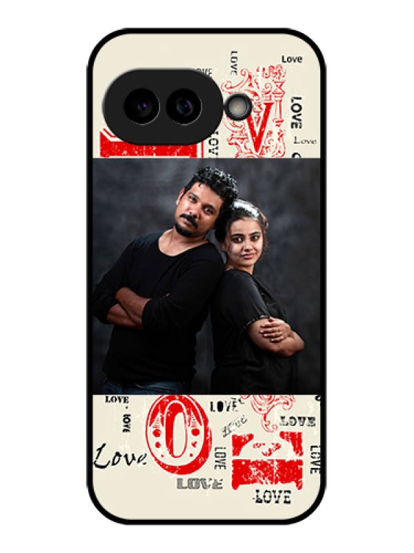 Custom Pixel 9A 5G Custom Glass Phone Case - Trendy Love Design Case