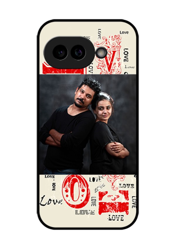 Pixel 9A 5G Custom Glass Phone Case - Trendy Love Design Case