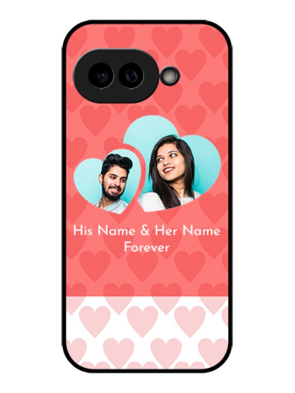 Custom Pixel 9A 5G Custom Glass Phone Case - Couple Pic Upload Design