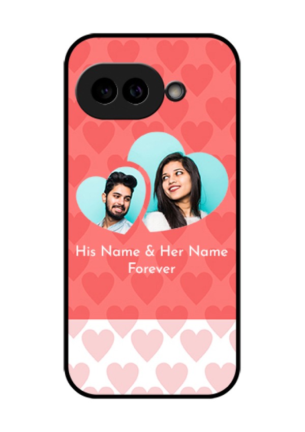 Pixel 9A 5G Custom Glass Phone Case - Couple Pic Upload Design