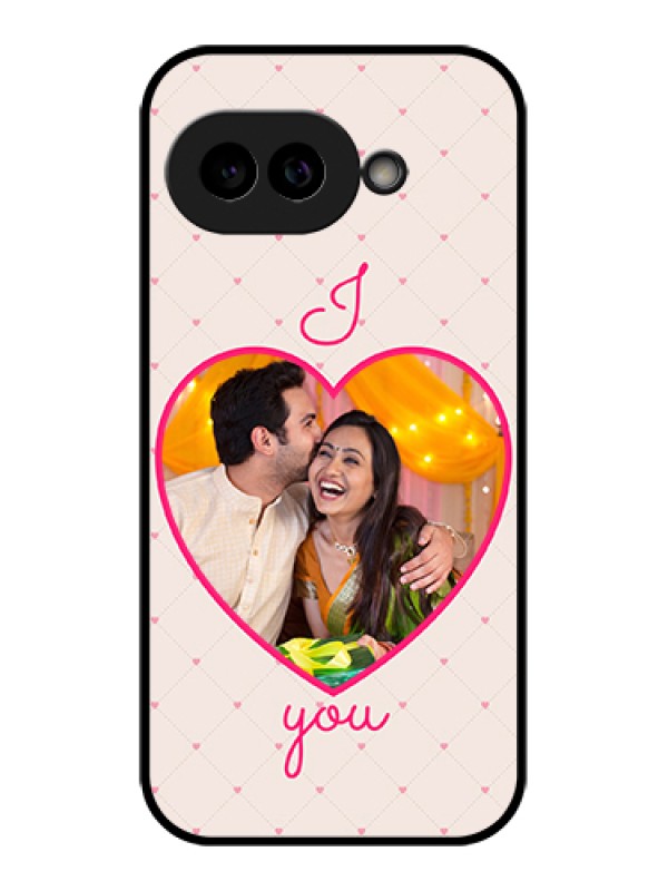 Custom Pixel 9A 5G Custom Glass Phone Case - Heart Shape Design