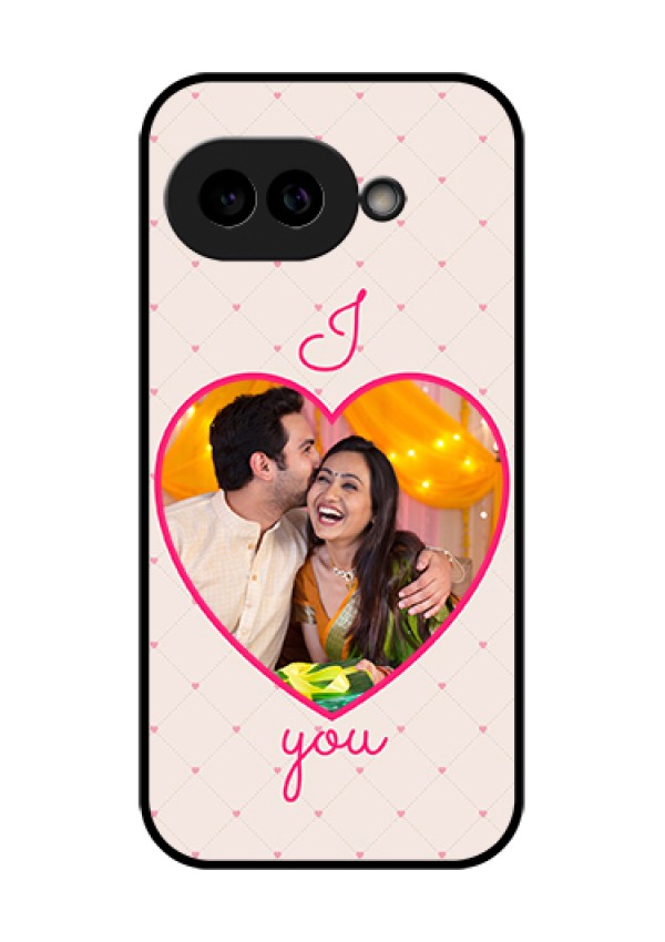 Pixel 9A 5G Custom Glass Phone Case - Heart Shape Design