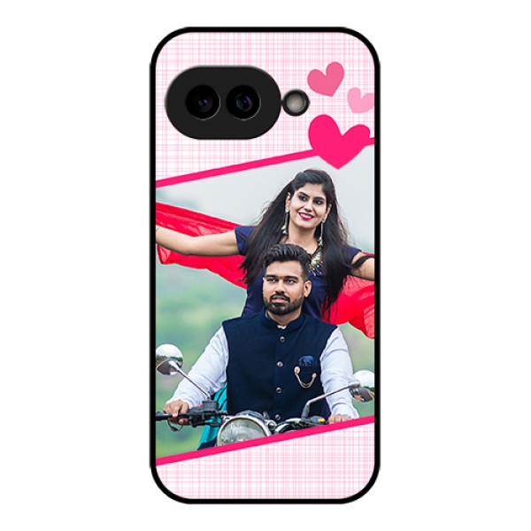 Pixel 9A 5G Custom Glass Phone Case - Love Shape Heart Design