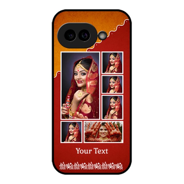 Pixel 9A 5G Custom Glass Phone Case - Wedding Pic Upload Design