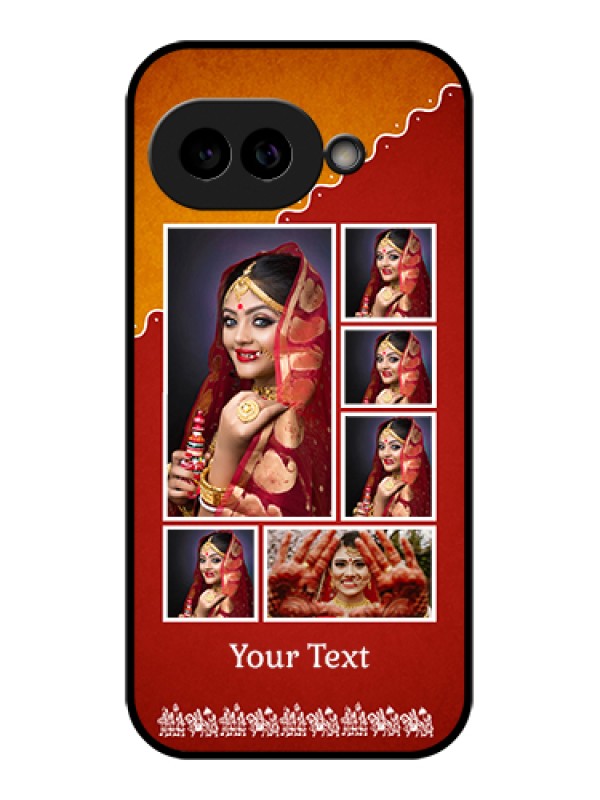 Custom Pixel 9A 5G Custom Glass Phone Case - Wedding Pic Upload Design