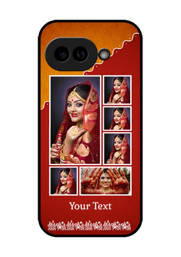 Pixel 9A 5G Custom Glass Phone Case - Wedding Pic Upload Design