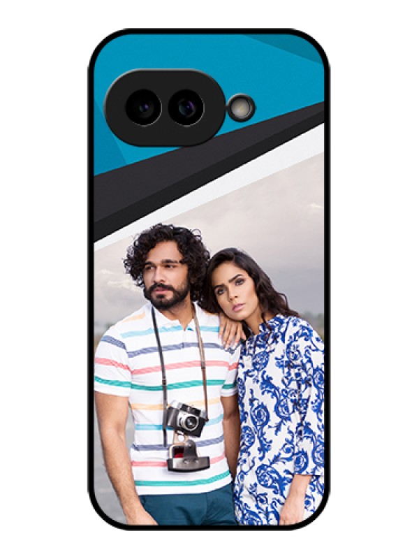 Custom Pixel 9A 5G Custom Glass Phone Case - Simple Pattern Photo Upload Design