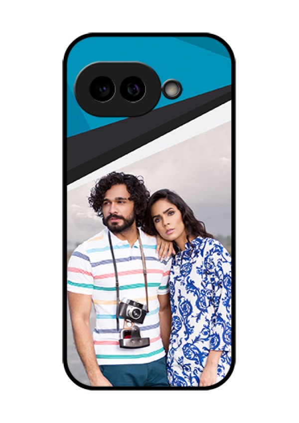 Pixel 9A 5G Custom Glass Phone Case - Simple Pattern Photo Upload Design