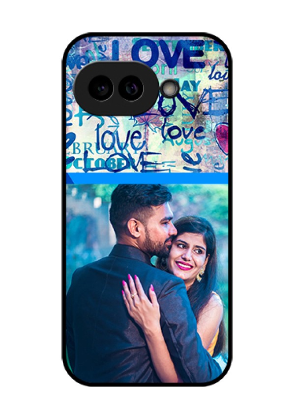 Pixel 9A 5G Custom Glass Phone Case - Colorful Love Design