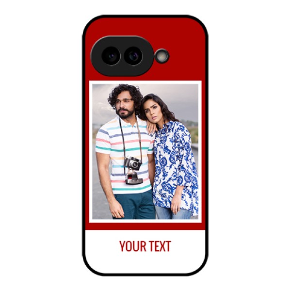 Pixel 9A 5G Custom Glass Phone Case - Red Color Design