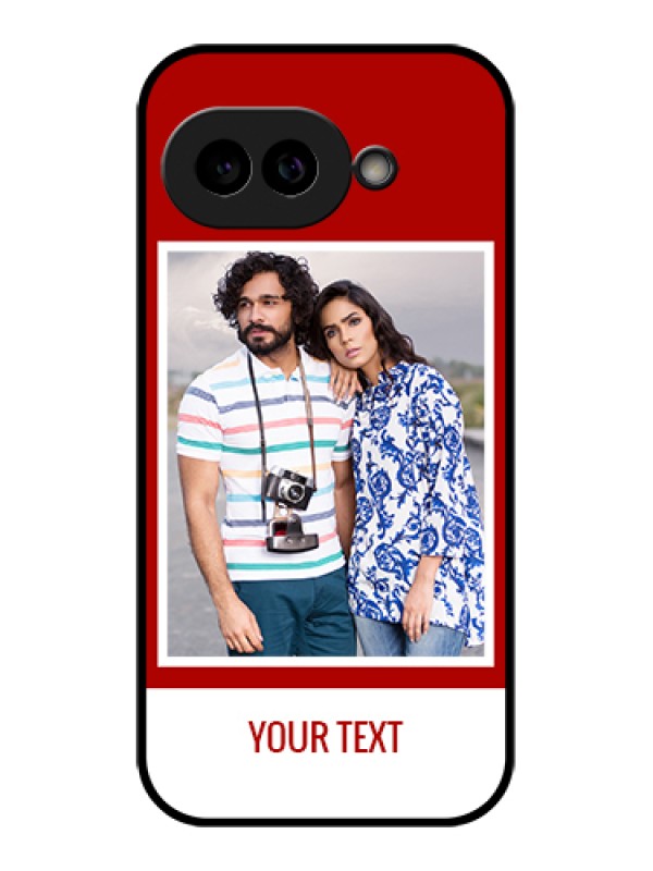 Custom Pixel 9A 5G Custom Glass Phone Case - Red Color Design