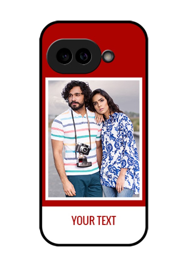 Pixel 9A 5G Custom Glass Phone Case - Red Color Design